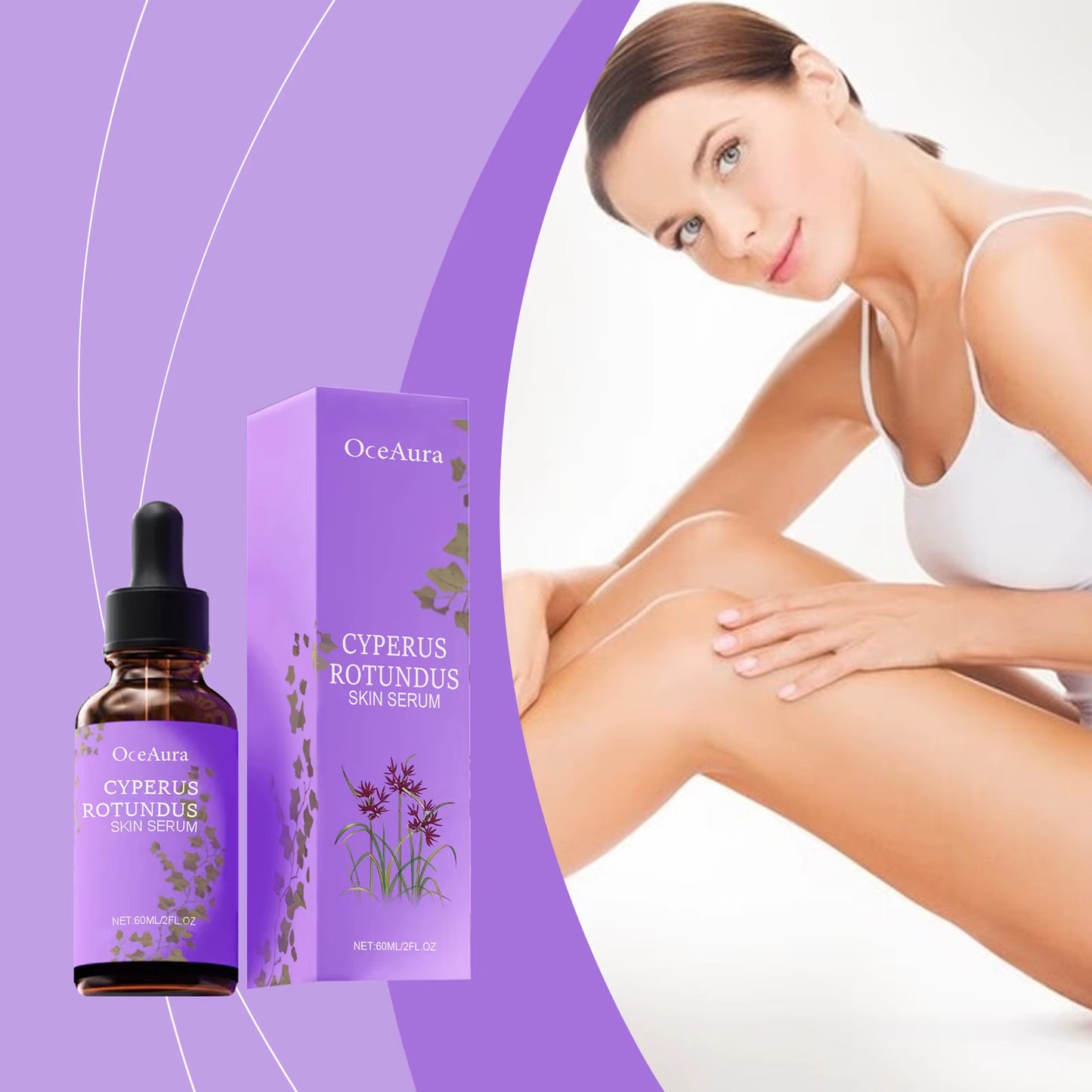 Cyperus Rotundus Oil for Hair Removal Prevent Hair Growth Products Remove Hair Inhibitor for Moisturizing Body Oil 60Ml
